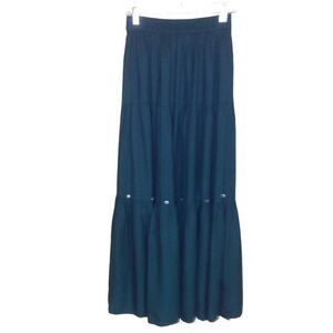 Southwest Canyon Rayon Skirt in Green Medium